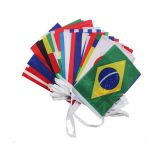 100 countries Rectangle String Flag 25m Lenght (14 x 21cm)