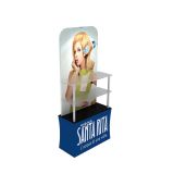 78" Height Back Wall Display Rack with Custom Prnting Dye-Sublimation Graphic and Acrylic Layer Board