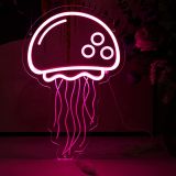 CALCA Jellyfish Neon Sign Personalized Led Neon Signs for Bedroom Wall Sign USB 5VDC Size- 12.8X8.3inches