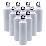 60pcs/Pack 750ml Botella Deportiva de Aluminio para Sublimacion, Blanco