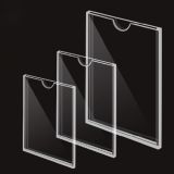 Acrylic Double Layer Wall Sign Card Slot with Tape 
