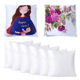 50 Pack 15.7in x 15.7in Plain White Sublimation Pillow Case Blanks Cushion Cover Throw Pillow Covers Embroidery Blanks (40 x 40cm)