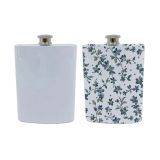 25pcs CALCA 8oz White 304 Stainless Steel Sublimation Blanks Alcohol Whiskey Liquor Pot Pocket Hip Flask Wine Bottle