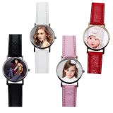 CALCA Sublimation 9.4"x 1.45" PU Leather Watch - DIY Print on Watch Dial