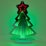 Christmas tree Desktop Lamp Mirror Tunnel Light, LED Night Light 3D Mirror Light (Double Sided)USB 5VDC