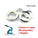 Ojillo plateado de acero 14mm para mini ojilladora manual,500pcs/parcel