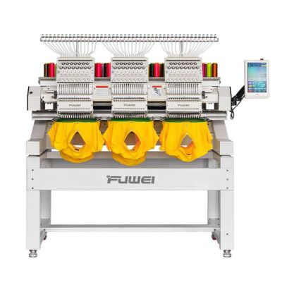400X400mm 3 Heads 12/15 NeedleEmbroidery Machine