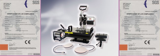 5 in 1 Combo Heat Press Machine quality report