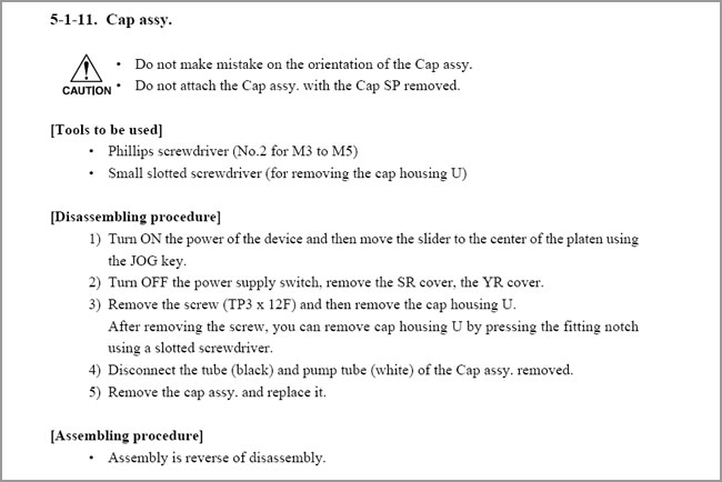 Mimaki Cap Top for JV4 usage 
