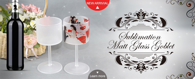Sublimation Blank Matte Glass Goblet