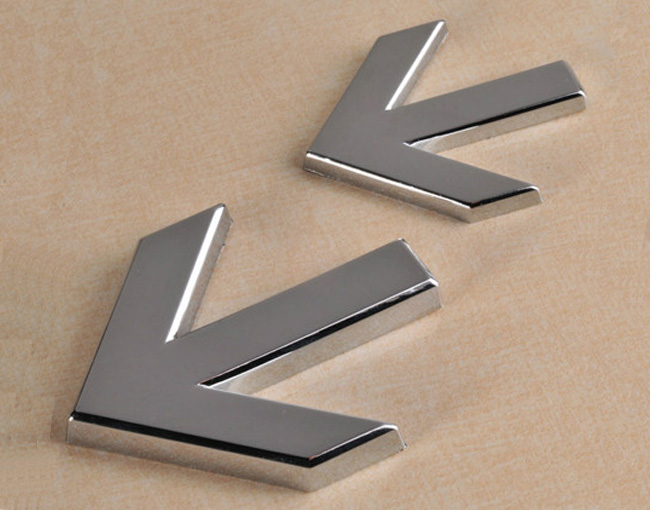 Plating Arrow, Directional Signs, 50x40x4mm
