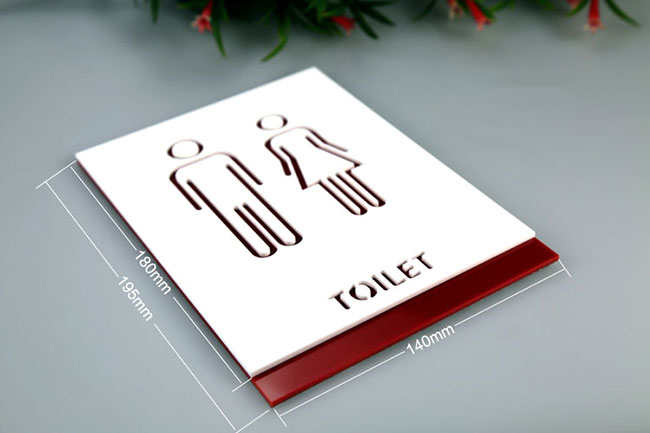 Male / Female, Toilet, Restroom Signs, Acrylic