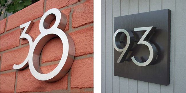 Modern Stainless Steel Numbers For Adderss Plaque