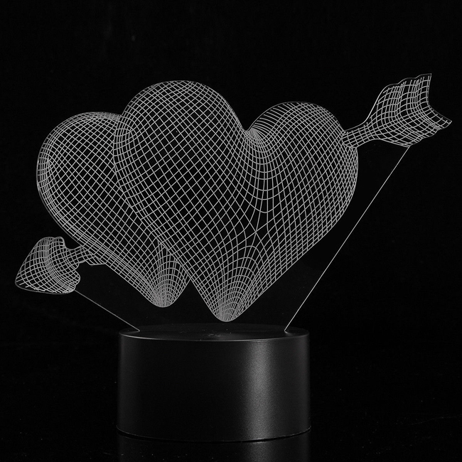 Night Light Acrylic Plate Panel Holder + USB Cable