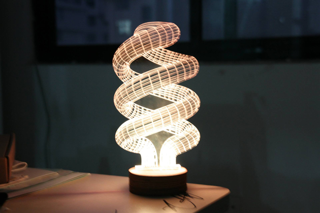 Night Light Acrylic Plate Panel Holder + USB Cable